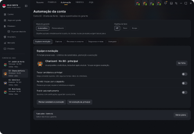 Automação · objetivo, equipe, captura e segurança